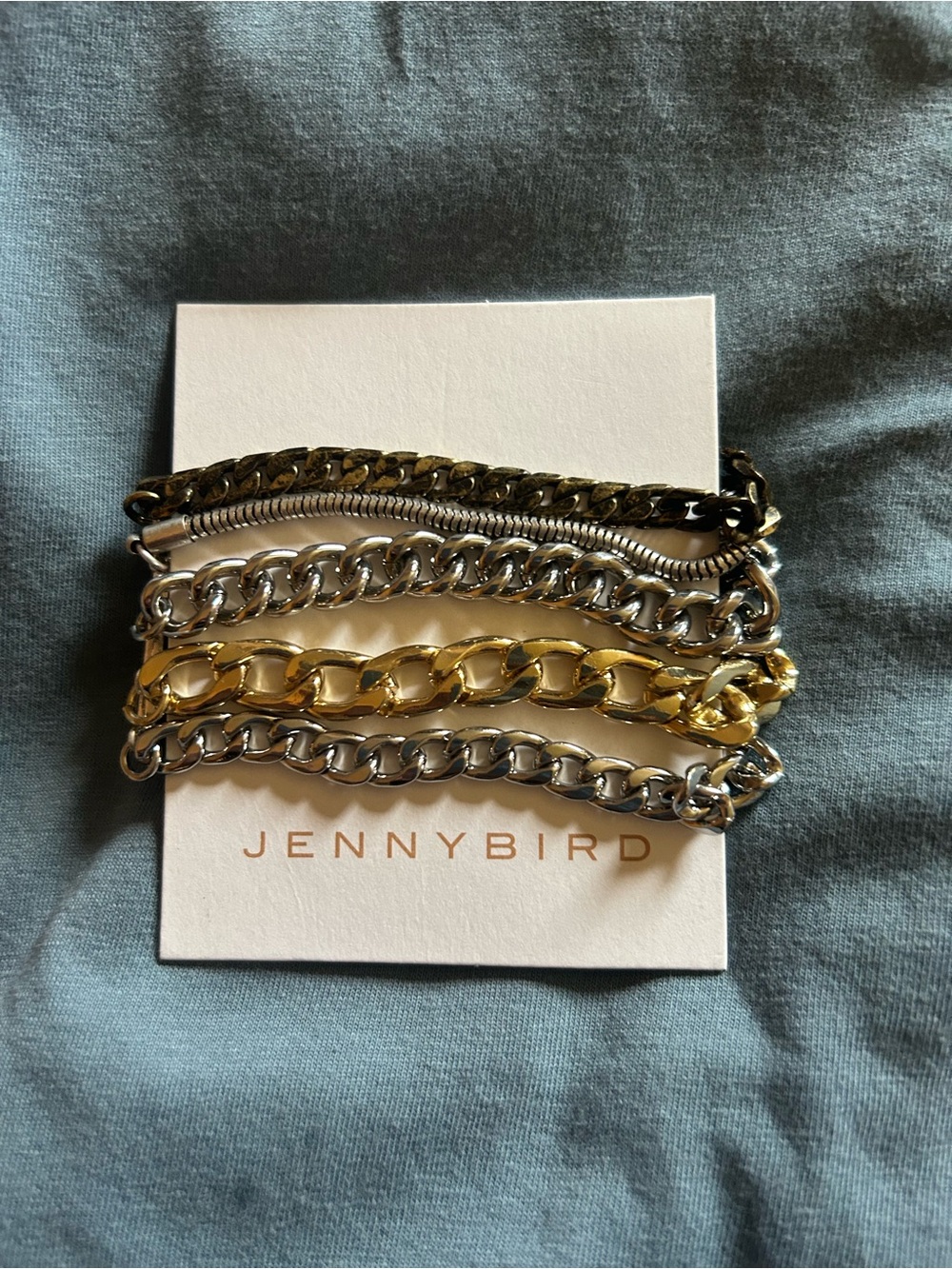 Jenny Bird Two-Tone Chain Bracelet Set in Gold and Silver